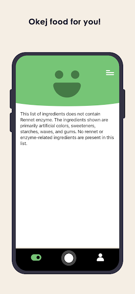 AI Eat This app — AI result confirming the food is okay for you
