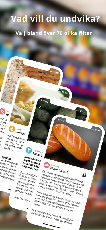 Eatersmap app — what to avoid, over 70 filters